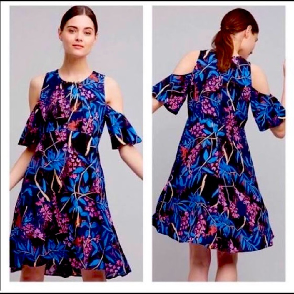 Anthropologie Maeve Elia Open-shoulder Dress M